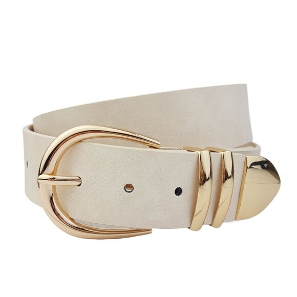 Classic Shiny Gold Buckle/Loop/Tip Belt